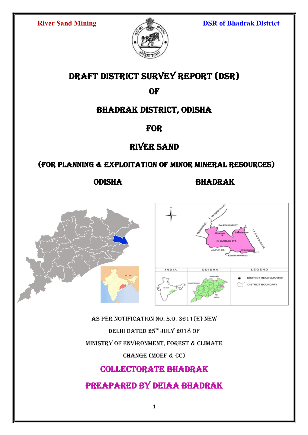 DSR of Bhadrak District