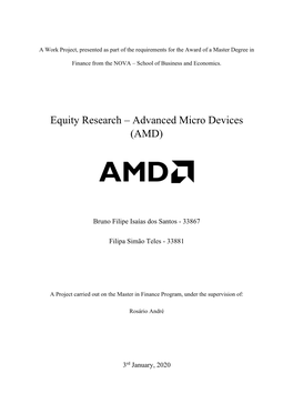 Equity Research – Advanced Micro Devices (AMD)