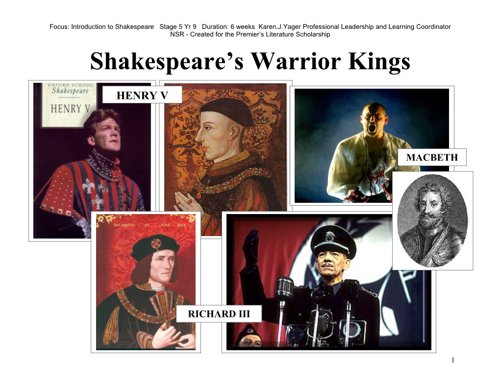 Shakespeare S Warrior Kings