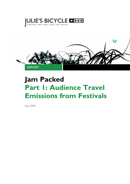 Jam Packed Part 1: Audience Travel Emissions from Festivals