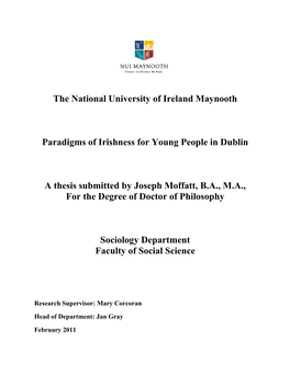 The National University of Ireland Maynooth Paradigms of Irishness