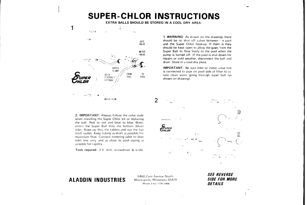 U.S. EPA, Pesticide Product Label, ALADDIN SUPER CHLORINATED TABLETS, 08/05/1974