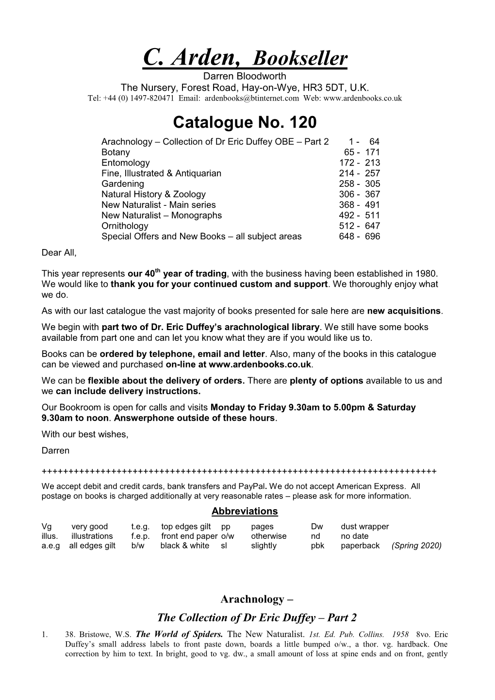 Catalogue No. 120