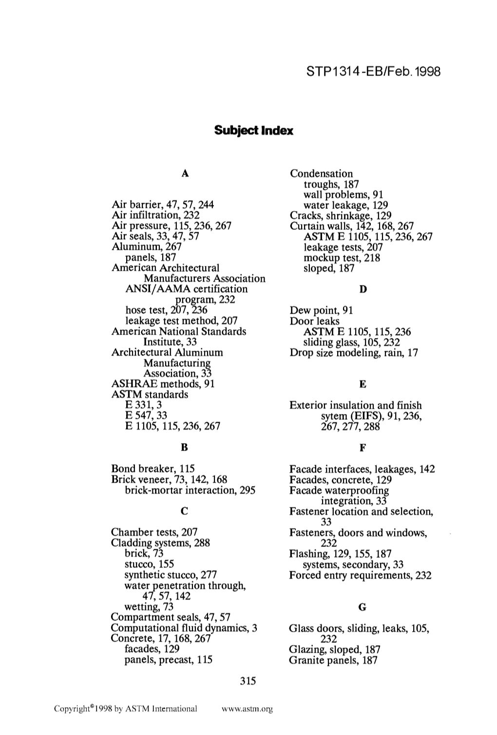 Subject Index