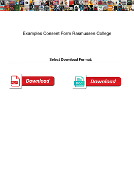 Examples Consent Form Rasmussen College