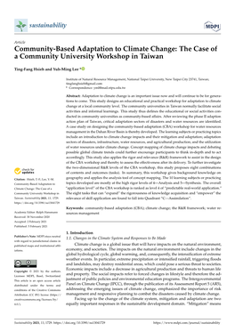 Community-Based Adaptation to Climate Change: the Case of a Community University Workshop in Taiwan
