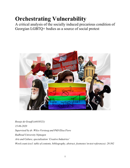 Orchestrating Vulnerability a Critical Analysis of the Socially Induced Precarious Condition of Georgian LGBTQ+ Bodies As a Source of Social Protest