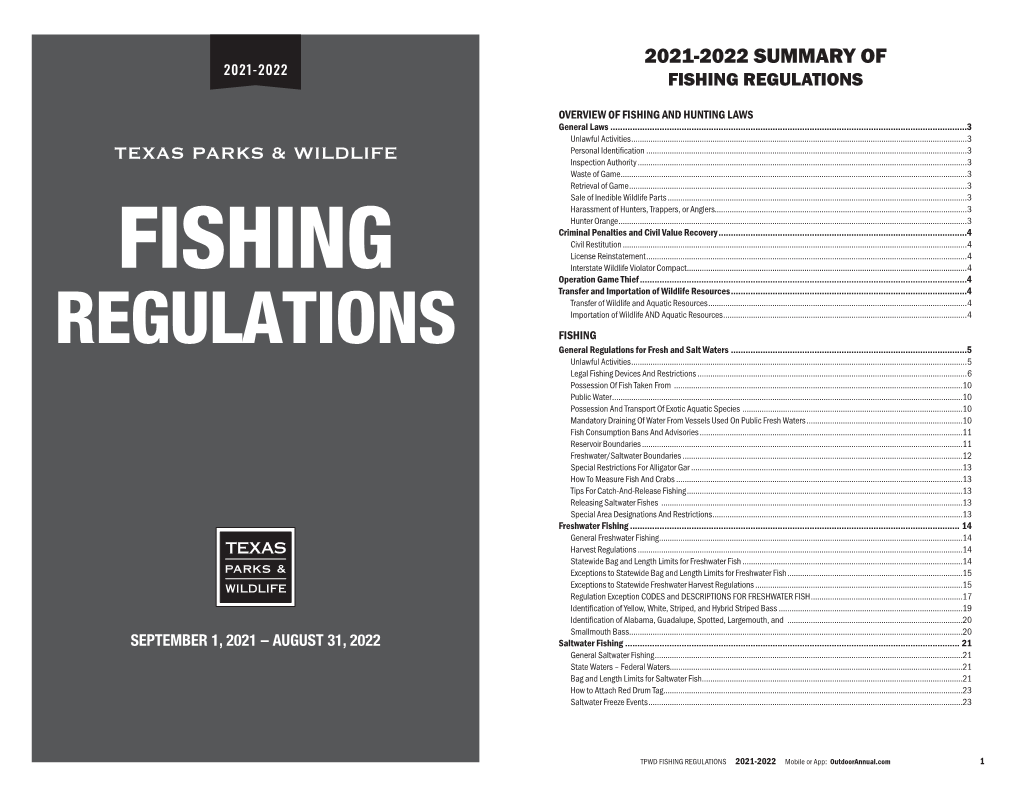 Fishing Regulations