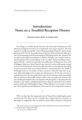 Introduction: Notes on a Troubled Reception History