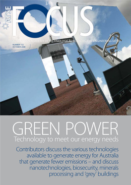 Green Power: Technology to Meet Our Energy Needs