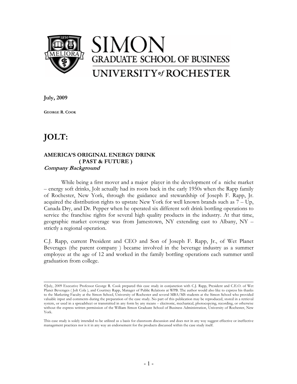 William E Simon Graduate School of Business