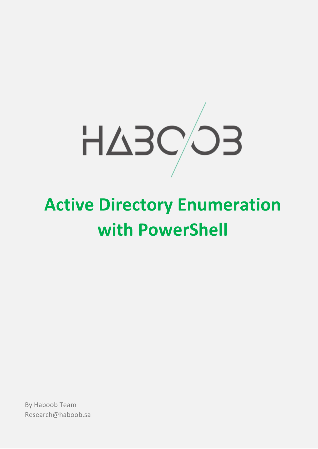 Active Directory Enumeration with Powershell