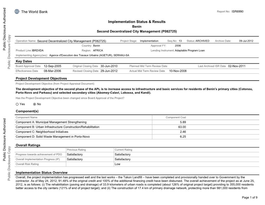 World Bank Document