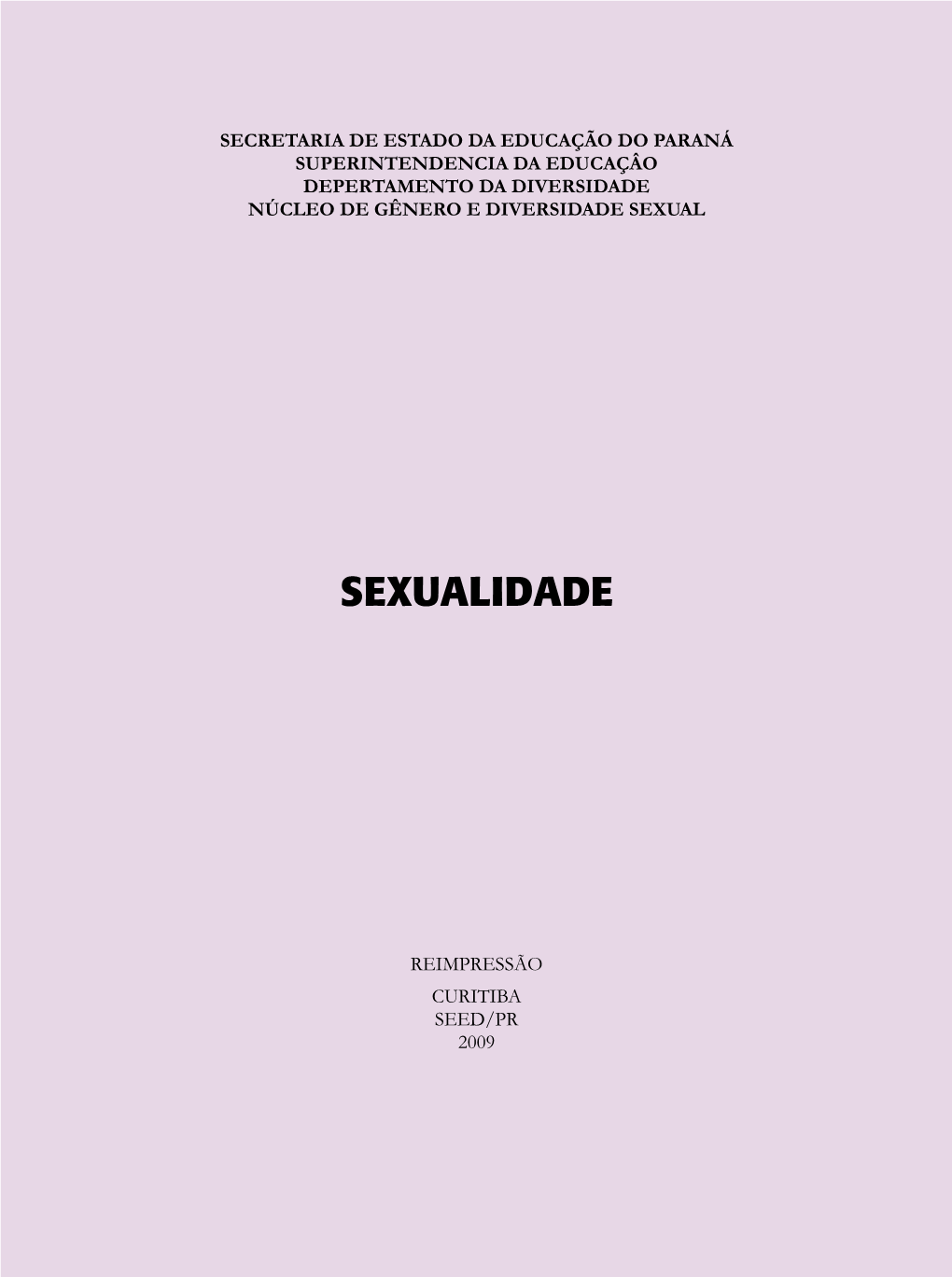 Caderno Temático: Sexualidade