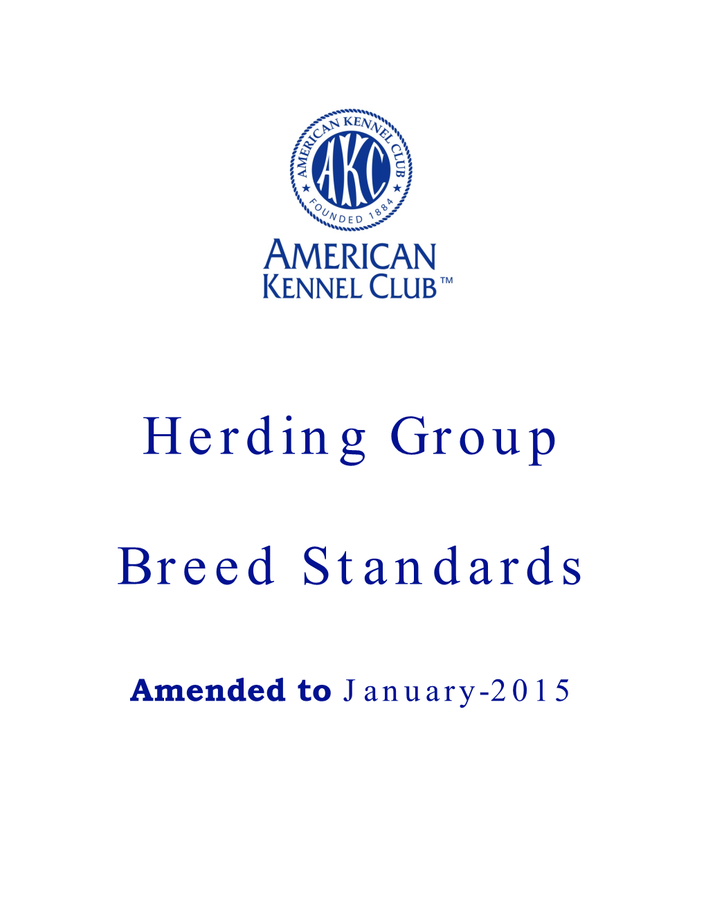 Herding Group Breed Standards