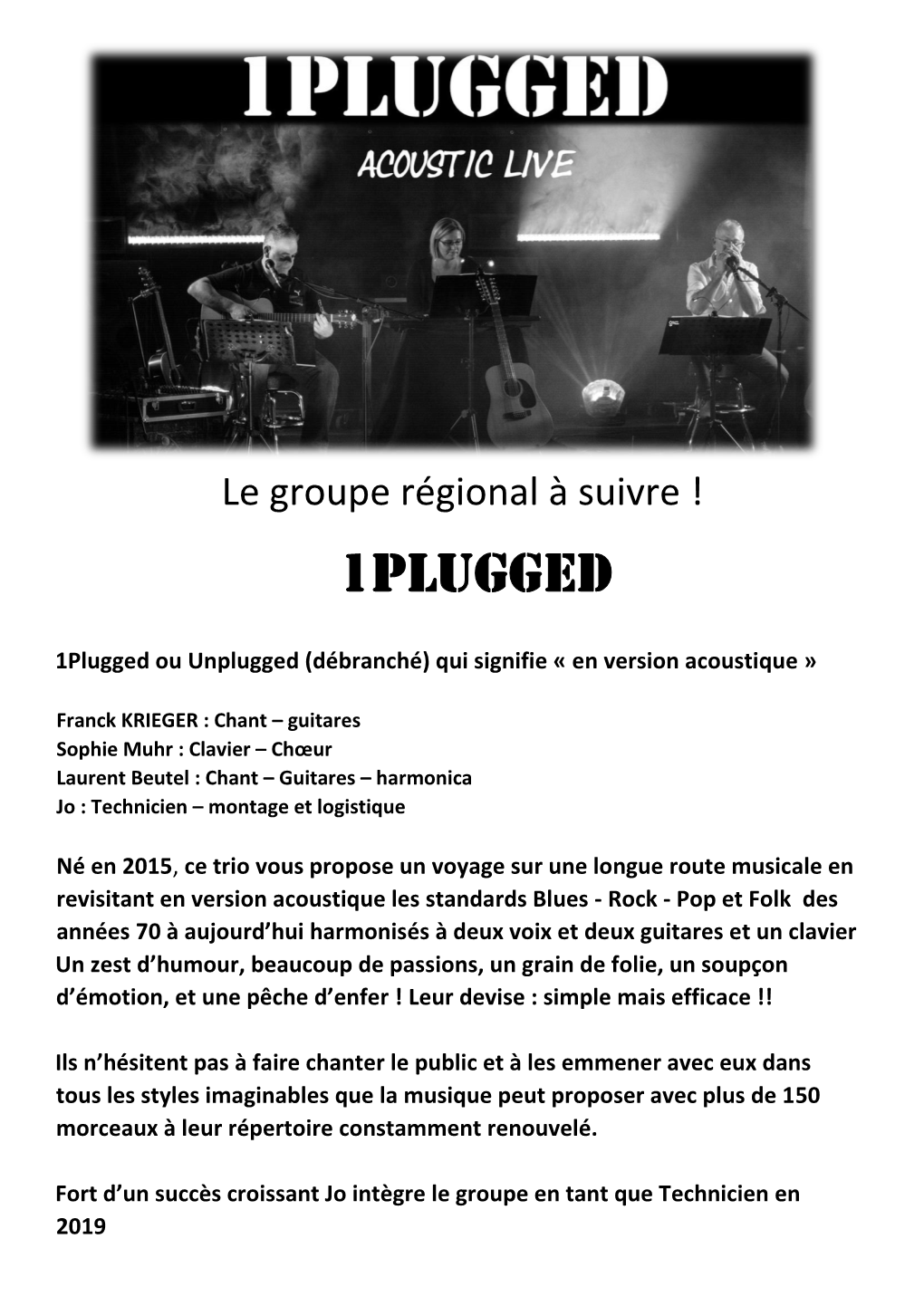 1Plugged Ou Unplugged (Débranché) Qui Signifie « En Version Acoustique »