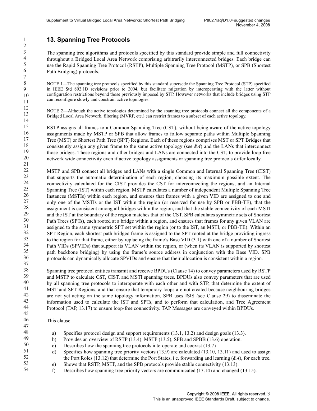 13. Spanning Tree Protocols