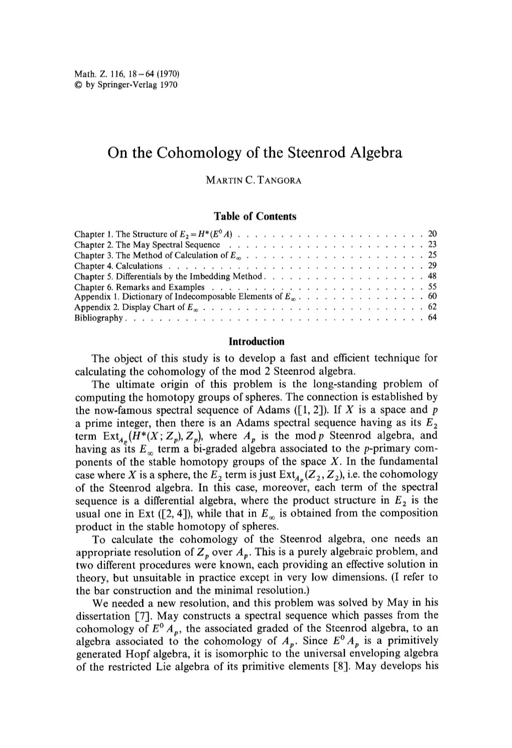On the Cohomology of the Steenrod Algebra