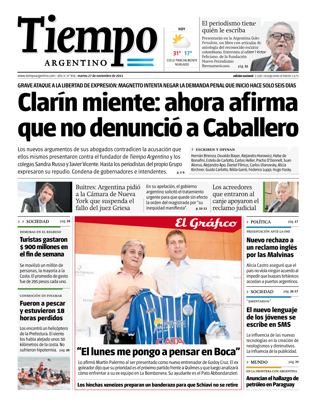 Clarín Miente: Ahora Afirma Que No Denunció a Caballero