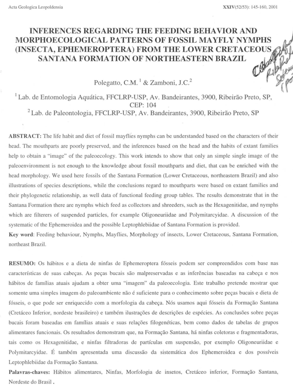 (Insecta, Ephemeroptera) from the Lower Cretaceous Santana Formation of Northeastern Brazil