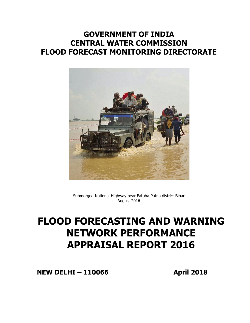 Flood Forecasting and Warning Network Performance Appraisal Report 2016