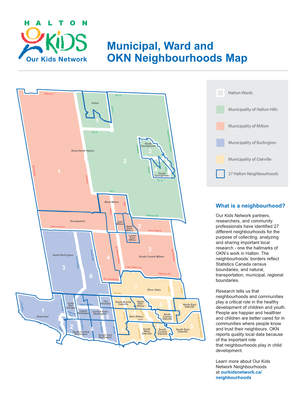 Municipal, Ward and OKN Neighbourhoods Map