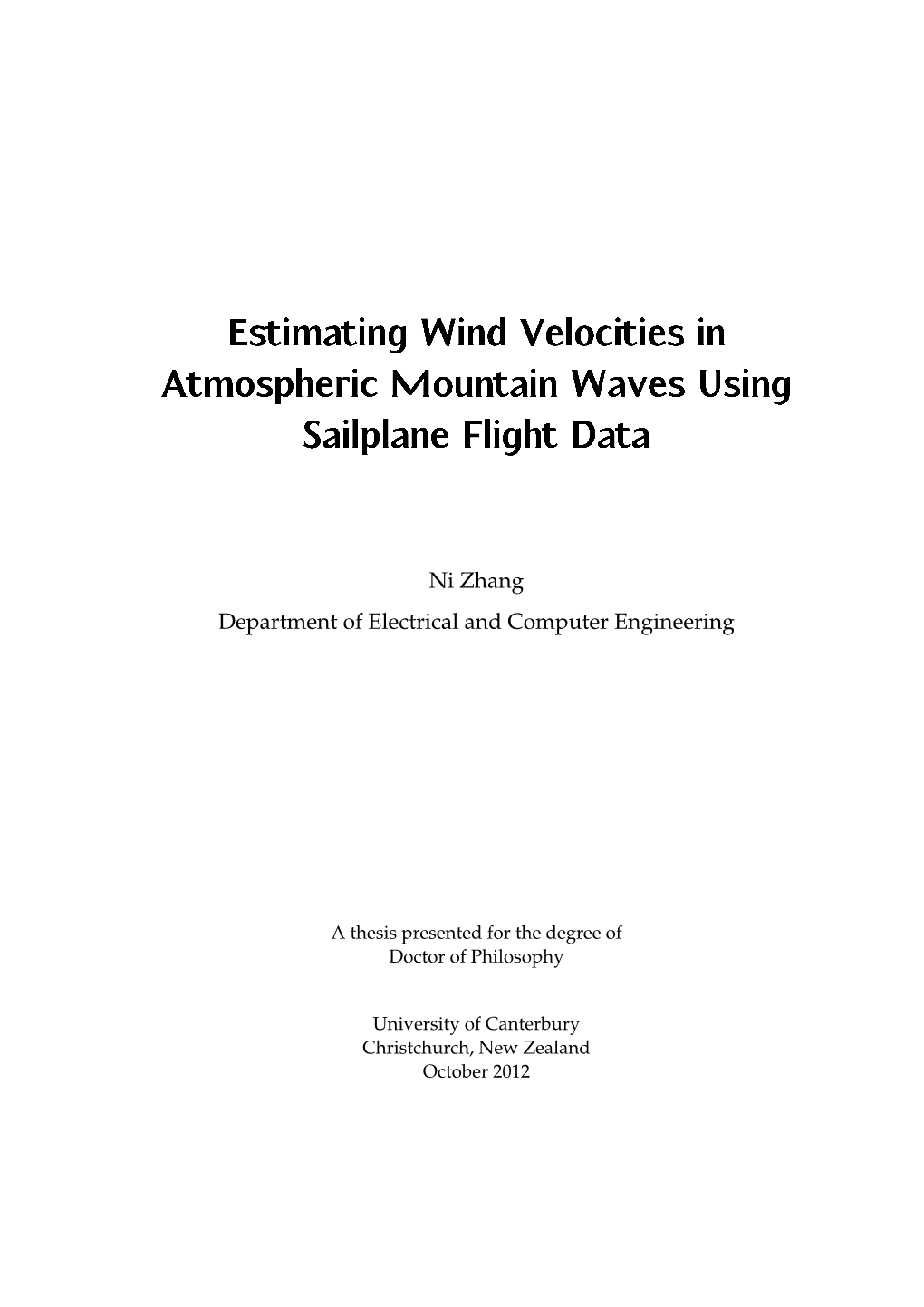 Estimating Wind Velocities in Atmospheric Mountain Waves Using Sailplane Flight Data