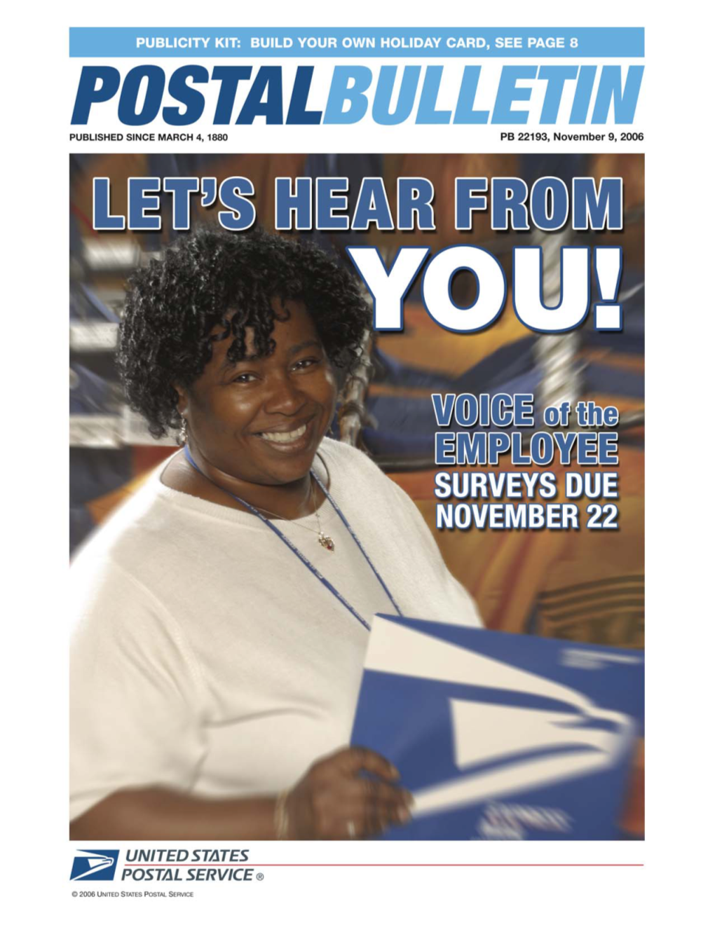 Postal Bulletin 22193 (11-9-06)