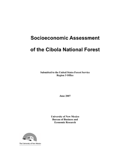 Socioeconomic Assessment of the Cibola National Forest