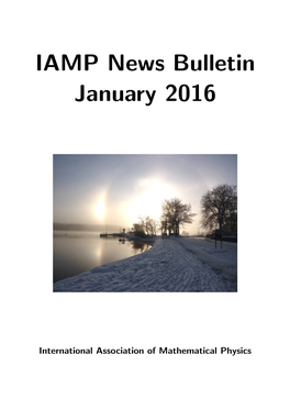 IAMP News Bulletin January 2016