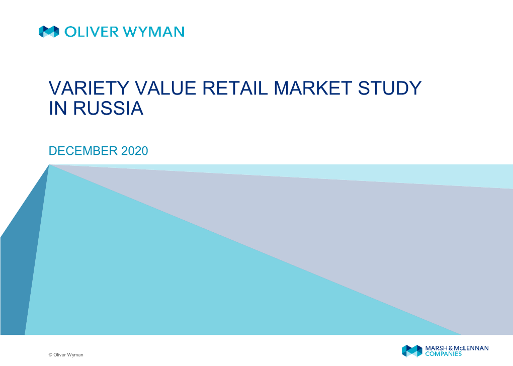 Variety Value Retail Market Study in Russia