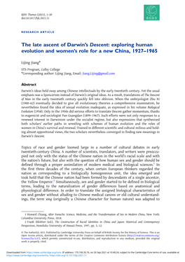 The Late Ascent of Darwin's Descent: Exploring Human Evolution And