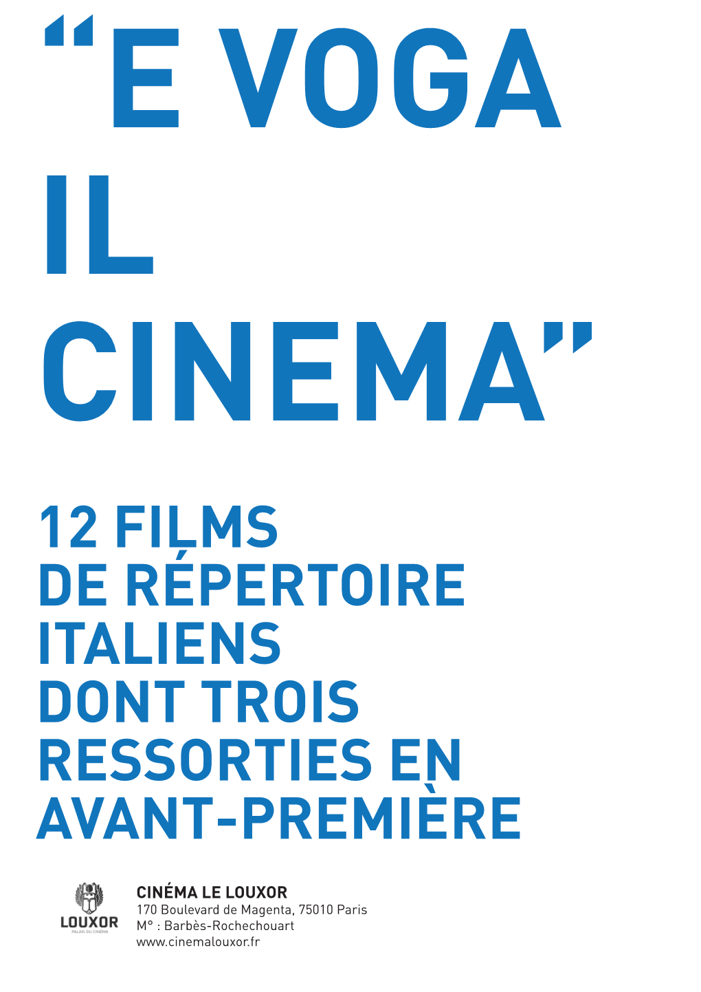 12 Films De Répertoire Italiens Dont Trois Ressorties En Avant-Première