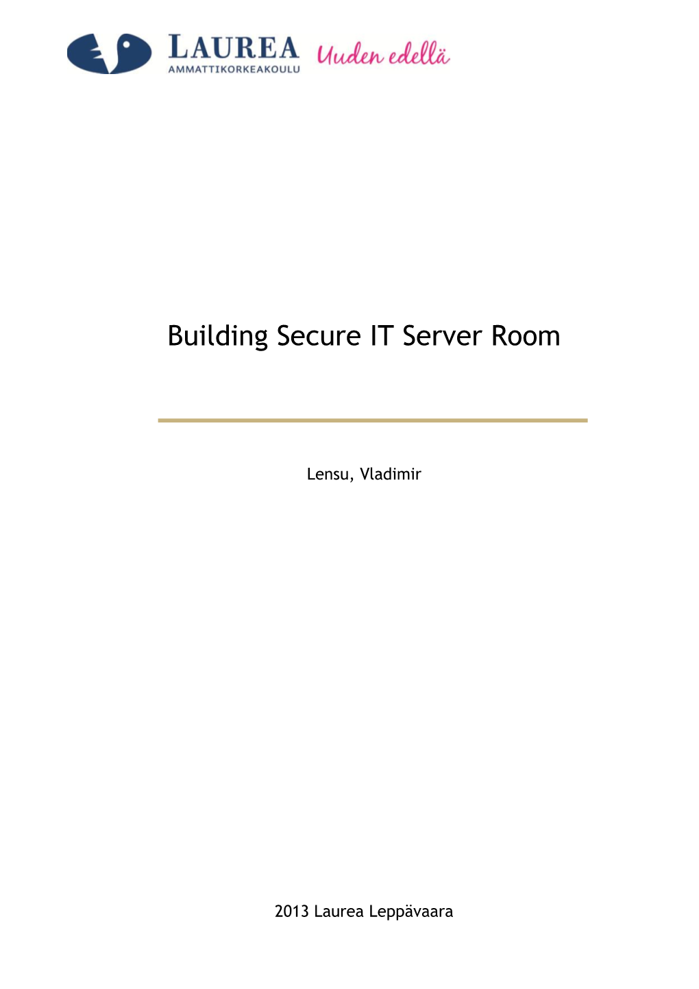 Building Secure IT Server Room