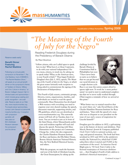 “ the Meaning of the Fourth of July for the Negro”