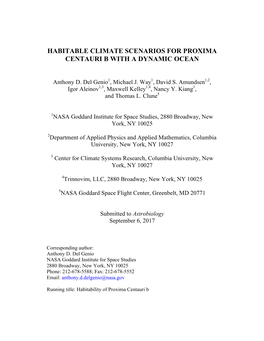 Habitable Climate Scenarios for Proxima Centauri B with a Dynamic Ocean