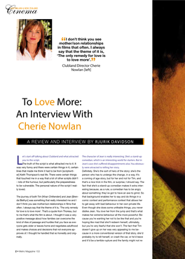An Interview with Cherie Nowlan