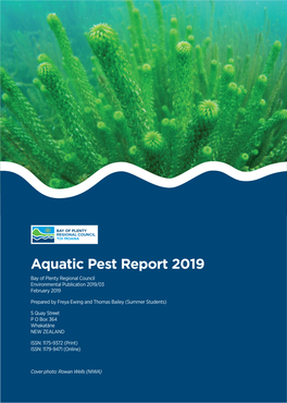 Heading/Title Aquatic Pest Report 2019