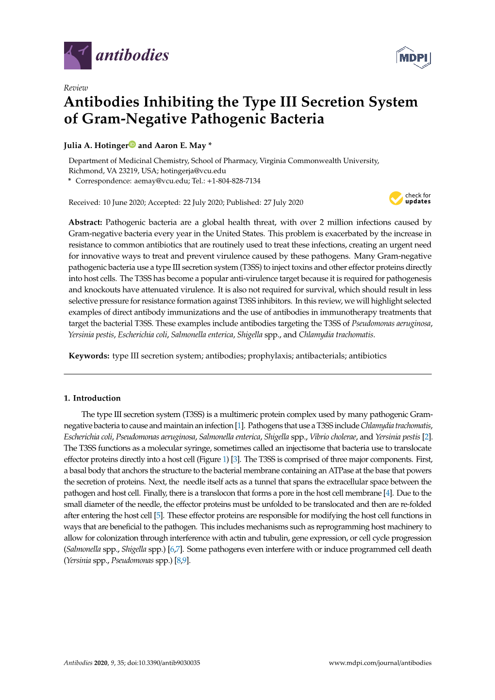 Antibodies Inhibiting The Type Iii Secretion System Of Gram Negative Pathogenic Bacteria Docslib 