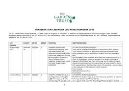 1 Conservation Casework Log Notes February 2021
