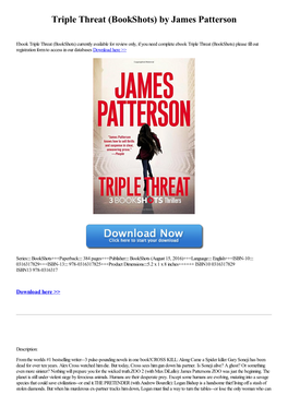 Triple Threat (Bookshots) by James Patterson [Book]