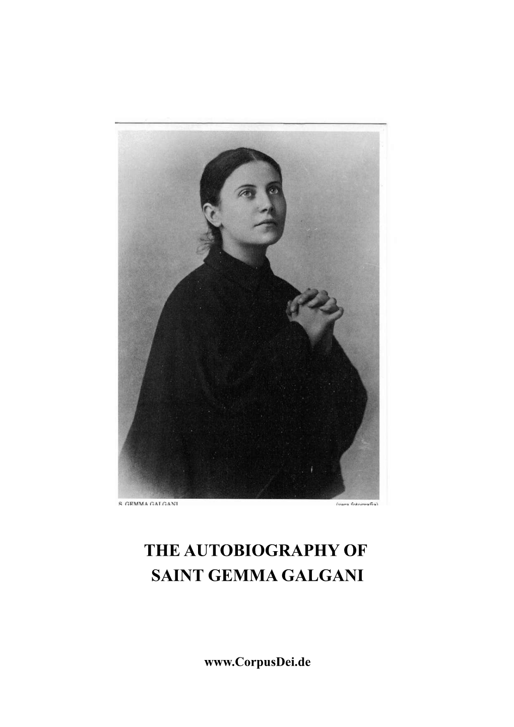 Autobiography St Gemma Galgani