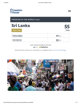 Sri Lanka | Freedom House