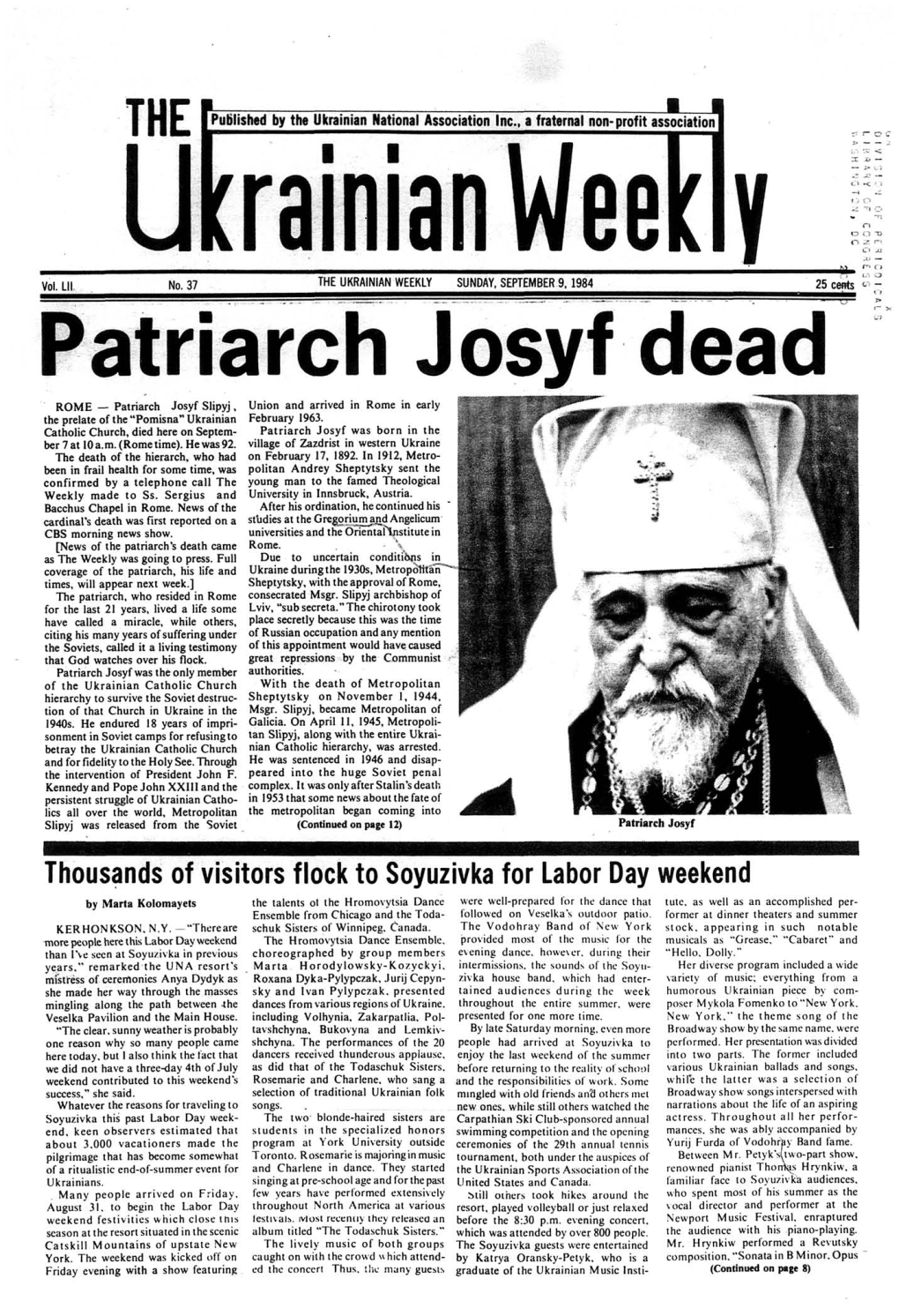 The Ukrainian Weekly 1984, No.37