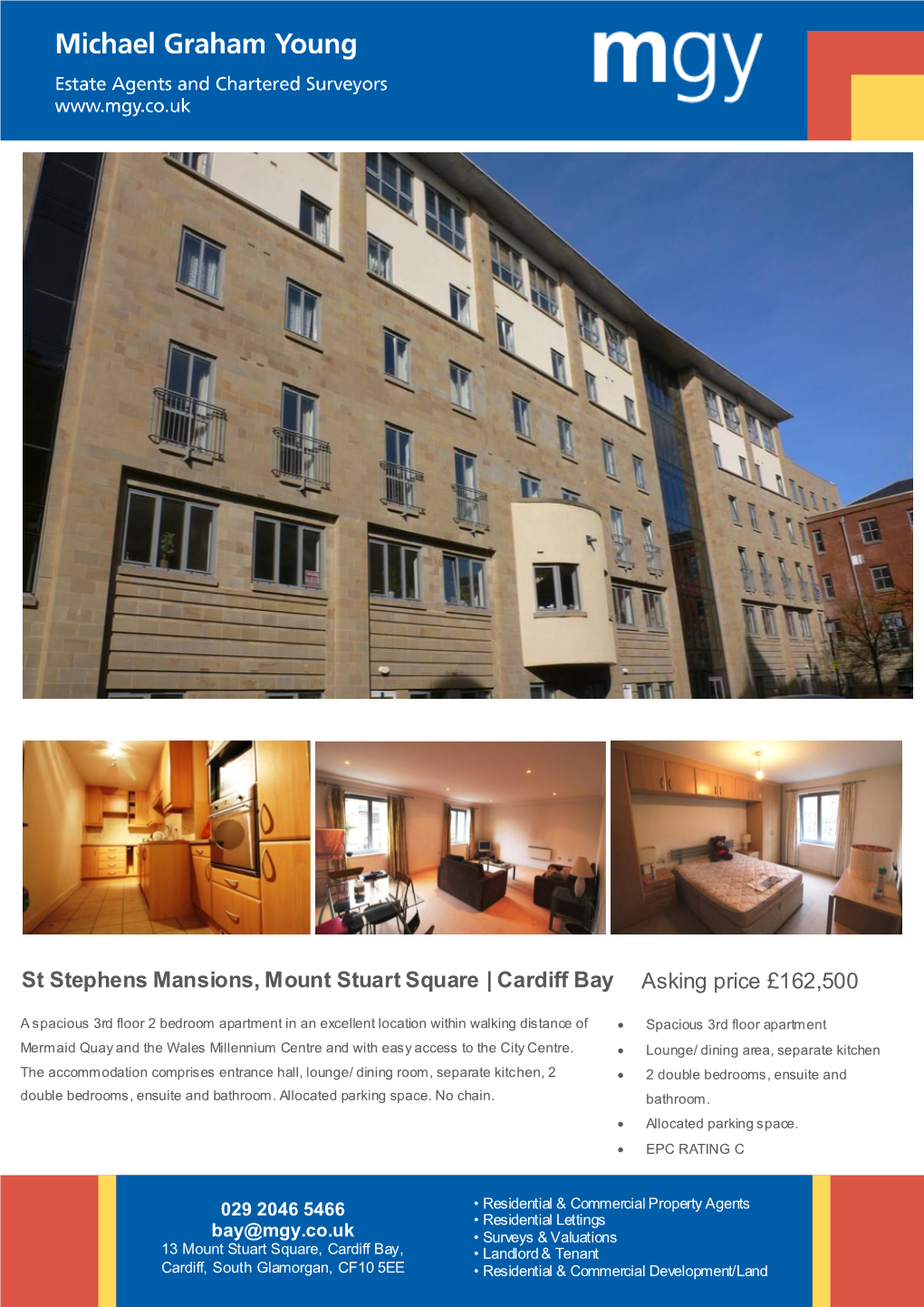 St Stephens Mansions, Mount Stuart Square | Cardiff Bay Cardiff | CF10 5LQ Asking Price £162,500