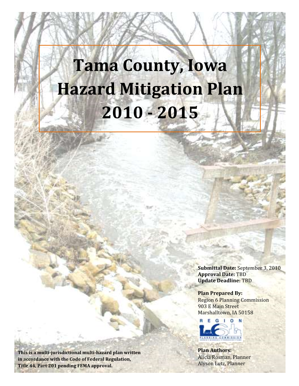 Tama County Multi-Jurisdictional Multi-Hazard Mitigation Plan