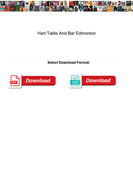 Hart Table and Bar Edmonton