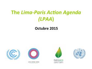 The Lima-‐Paris Ac on Agenda (LPAA)