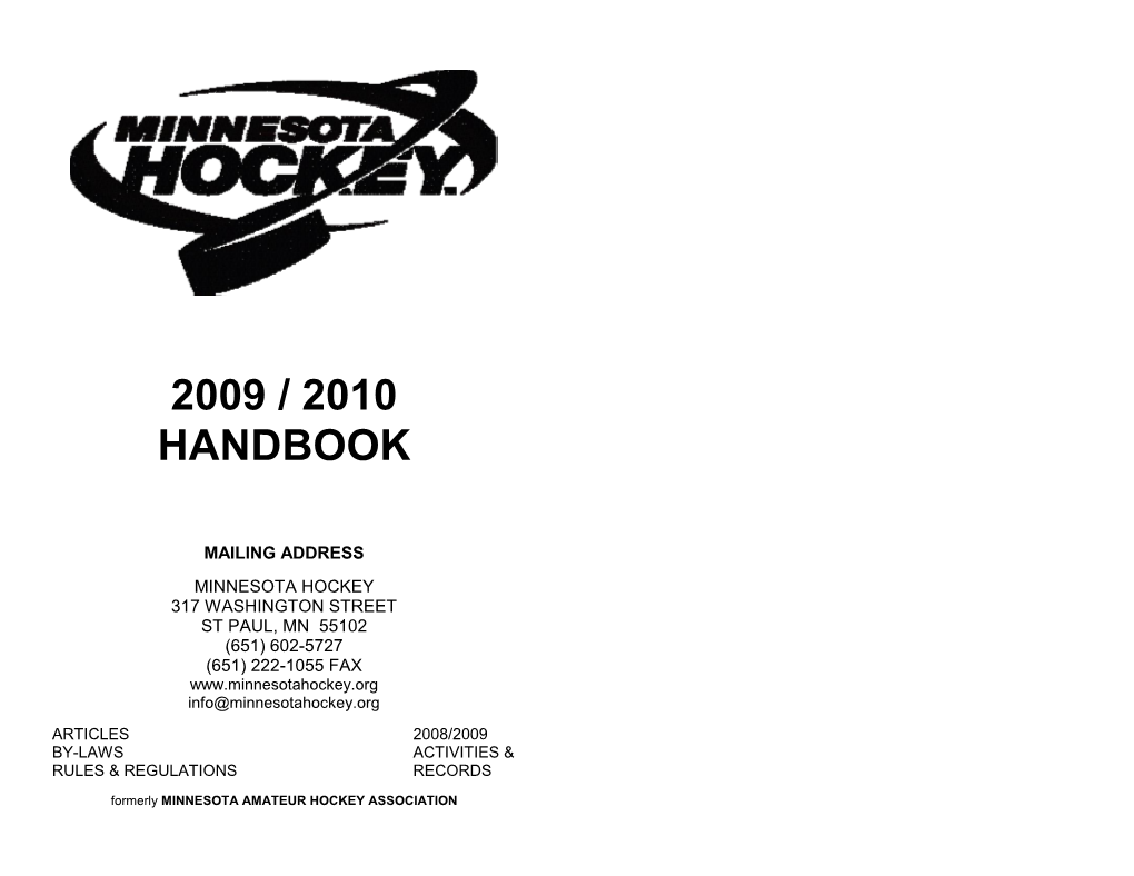 2009 / 2010 Handbook