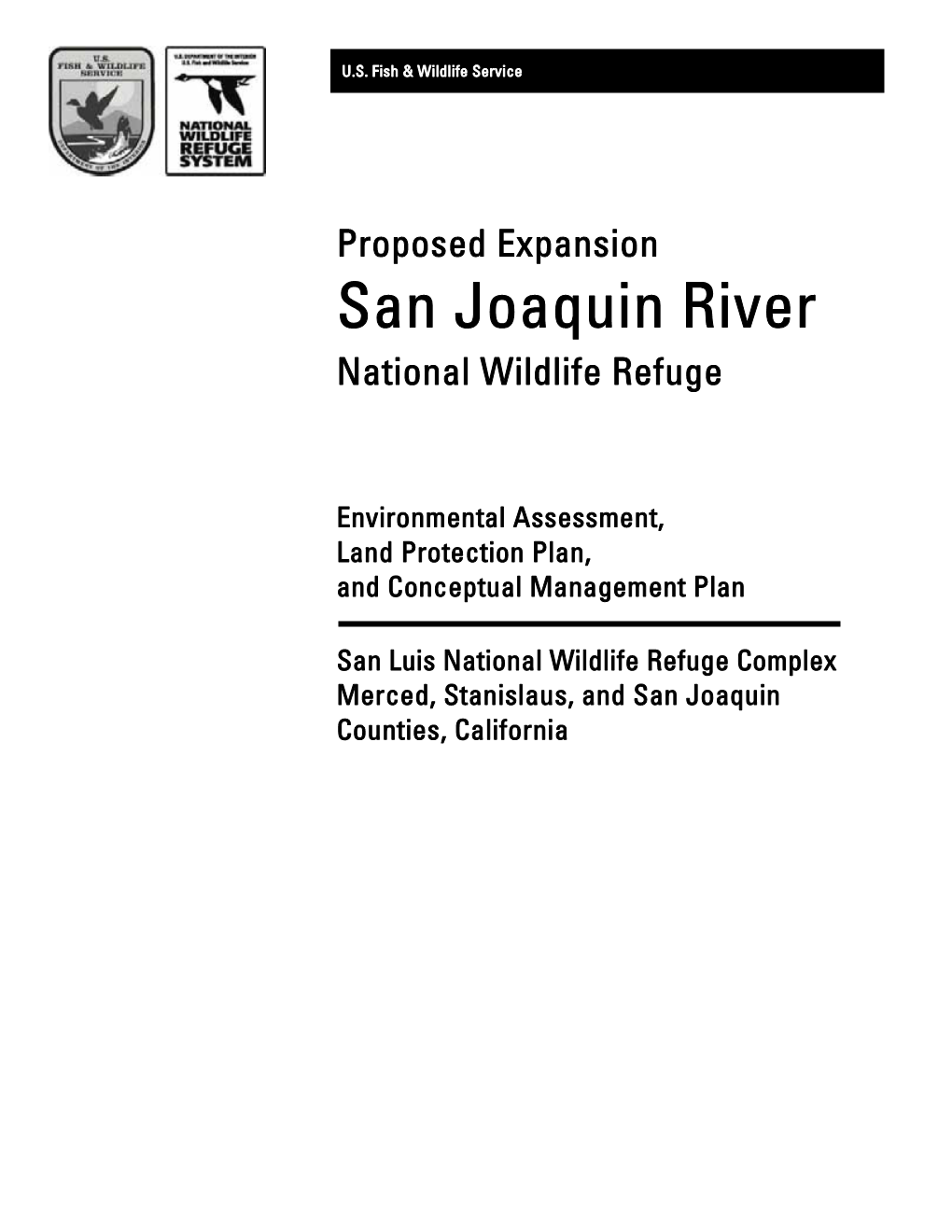 Proposed Expansion San Joaquin River National Wildlife Refuge